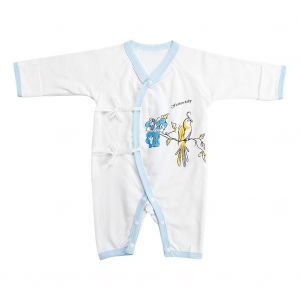 Combinaison A Manches Longues Pour Bebe Et Enfant, Couleur Unie, Avec Noud Papillon (Blanc, 52 Cm) - Neuf
