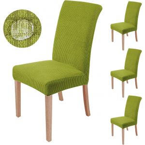 Lot De 4 Housses De Chaise Extensibles, Protection De Chaise Moderne Et Lavable Pour Décoration, Banquet, Bureau, Hôtel (Beige) - Neuf