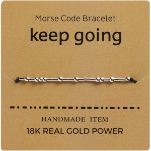 Kal-Cadeaux Pour Femmes Maman, Fille, Meilleure Amie - Fait &Agrave; Main Avec Placage En Or/Platine 18k, Bracelet En Cordon Perl&eacute; Ajustable, Avec Carte-Cadeau, Pour Anniversaire No&euml;l Action De Gr&acirc;ce - Neuf