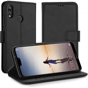 KALANKA-Coque Compatible pour Huawei P20 Lite Housse en Cuir Premium Flip Case Etui Compatible pour Huawei P20 Lite Coque -Nior - Neuf