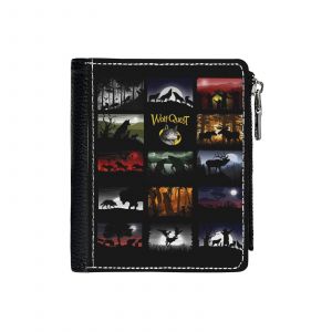 Portefeuille Mosaïque des rêves de WolfQuest=32 Compact en Simili-Cuir Porte-Cartes Fermeture Éclair Homme Femme - Neuf