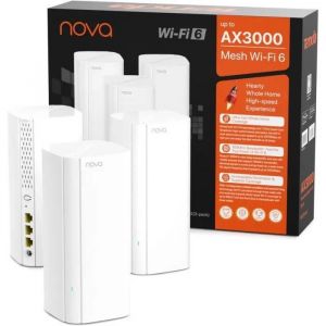 Syst&egrave;me WiFi Mesh - TENDA - Nova MX12 - WiFi 6 AX3000 - 3 Noeuds - Couverture 330 m&sup2; - Neuf