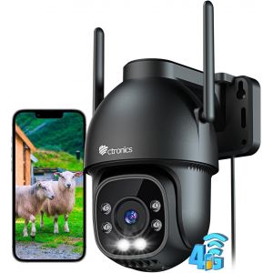 3G/4G Lte Caméra De Surveillance Extérieure Avec Carte Sim, 360° Ptz Ip Caméra 4G Détection Humaine Suivi Auto Vision Nocturne Couleur 30M Audio Bidirectionnel Pc - Neuf