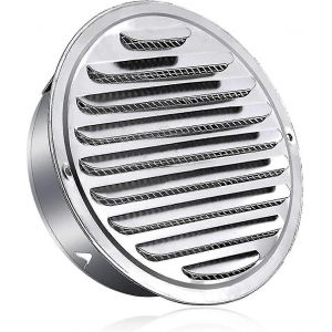 Grille de ventilation ronde en acier inoxydable Grille de ventilation en métal de 100 mm - Neuf