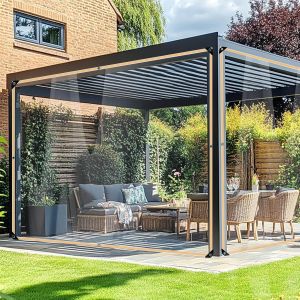 Cfus-2x1m Bâche Transparente Avec Oeillets Bâche Imperméable Avec Corde Bache De Protection Plastique Bâches De Balcon Jardin Exterieur Pour Serre Terrasse Plantes Meubles Pergola Extérieur - Neuf
