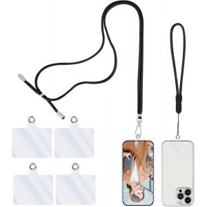 Senior-Cordon Universel Pour Téléphone Portable, 2 Chaînes De Téléphone Avec 4 Sangles De Rechange Transparentes Pour Téléphone Portable, Tour De Cou Réglable En Nylon, Pour Tous Les Smartph[L891] - Neuf