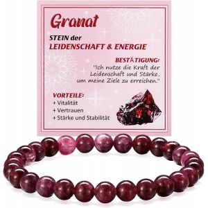 Bracelet En Pierres Pr&eacute;cieuses Bracelet De Perles De 6 Mm Pour Femme Bracelet &Eacute;lastique En Pierres Semi-Pr&eacute;cieuses Avec Carte D'instructions Et Coffret Cadeau Bijoux Yoga Cadeau - Neuf