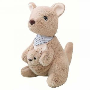 Poupée kangourou mère et enfant, mignon bébé kangourou souvenir, jouet en peluche parent-enfant - Neuf