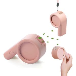 Collier personnel Ventilateur portable,Mini ventilateur portable3 vitesses r&eacute;glables,Ventilateur de bureau rechargeable USB - Neuf