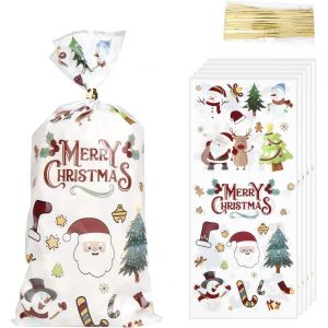 Lot De 50 Sacs De Fête Vides Pour Bonbons Et Bonbons Bleu Ciel Sacs À Bonbons Pour Fille Et Garçon Petits Sacs À Bonbons Avec Nuages Blancs Pour Anniversaire, Noël, Halloween - Neuf