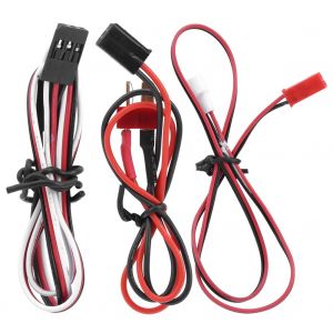 Cable D'extension De Recepteur 3 Pieces + Cable Jst Femelle Vers Prise 3 Broches + Cable De Signal De Recepteur A Prise T Adapte A La Voiture Telecommandee Hsp-Loire-Lever - Neuf