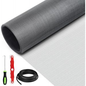 Moustiquaire Fenêtre DIY 250x120 Cm, En Fibre De Verre Résistante, Idéale Pour Balcon, Salon, Terrasse, Velux Et Baies Vitrées, Protection Anti-Insectes - Neuf