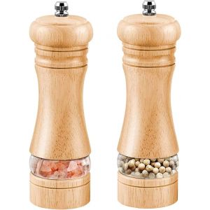 Moulins &Agrave; Poivre Et Sel, Salieres Et Poivrieres Bois, R&eacute;glables Avec Broyeur &Agrave; &Eacute;pices En C&eacute;ramique, Moulin Classique Poivri&egrave;re, Lot De 2, Manuel Moulins &Agrave; &Eacute;pices - Neuf