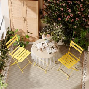 Lot de 3 Meubles de Jardin de Balcon,Bistrot Bar Salon de Jardin Exterieur 2 Personnes - Neuf