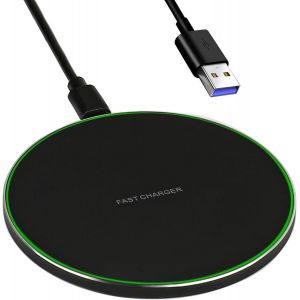 KALANKA-Chargeur sans Fil Rapide 20W &agrave; Induction Qi &iquest; Station de Recharge Universelle pour iPhone 16/15/14/13/12, Galaxy S25/S24/S23/S22/S21, Hua-wei, Xiao-mi, Air-Pods et Autres Appareils Compatible - Neuf