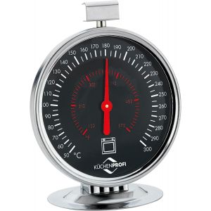 KAL-Thermomètre De Four, Plage De Mesure De 50 À 300 °C, En Acier Inoxydable, Diamètre 7,5 Cm, Thermomètre De Four, Analogique, Pour Tenir Debout Ou Suspendre, Convient Également Comme - Neuf