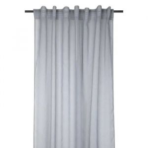 Voilage - Derbie - Uni Gris Souris - 140 X 260 Cm - 100% Polyester - Galon Fronceur - Neuf