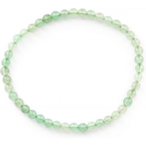 Asas-Bracelet Vert Composé D'une Pierre Naturelle Précieuse,L¿Aventurine,Et De Boules De 4mm Enfilées Sur Un Fil De Nylon Élastique-Fait À La Main - Neuf