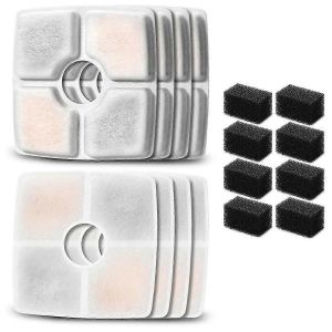 Filtres De Rechange Pour Fontaine Automatique Pour Animaux De Compagnie De 2,5 L,8 Pièces,Triple Filtration - Neuf