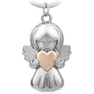 Kal-Porte-Cl&eacute;s Ange Gardien, Ange Gardien Porte-Bonheur Avec Coeurs, Ange Porte-Cl&eacute;s Cadeau Pour Amis Coll&egrave;gues - Neuf