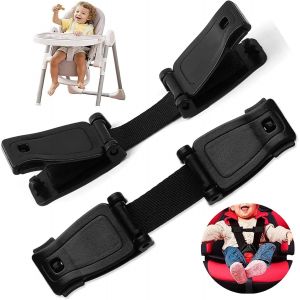 2 Pack De Sécurité De Bébé Attaches, Le Siège D'auto Ceinture De Sangles, De Prévenir L'enfant Des Bras De Tirant De Harnais, Siège De Voiture Protecteur De Boucle, Harnais Clip - Noir - Neuf