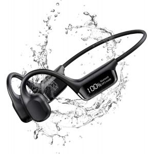 Casque Conduction Osseuse Natation,Nager Ecouteur IPX8 Waterproof,avec Lecteur MP3 Intégré et Mémoire 32G,écouteurs Piscine Bluetooth 5.4 sans Fil,Le Cyclisme et La Course à Pied - Neuf