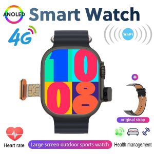 Nouveau 2.01 Pouces 4G Carte Sim Montre Intelligente Google Gps Wifi Nfc Double Caméra Sport Robuste Ip67 Réseau Android Smartwatch Pour Hommes Femmes.Black Belt.Smartwatch New - Neuf