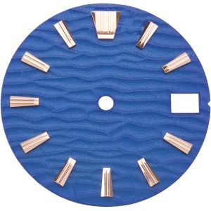 Kal-Blue Wave Cadran De Rechange Pour Montre 28,5 Mm Compatible Avec Mouvement Nh35 Compatible Avec Seiko Skx007 009 - Neuf