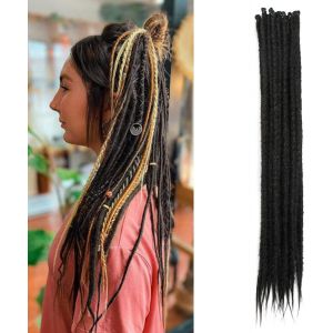 Ershi-24 Pouces 20 Brins/Paquet Extensions De Dreadlocks Synthétiques Minces 0,6 Cm Cheveux Tressés Au Crochet Dreads Douces Dread[2 - Neuf