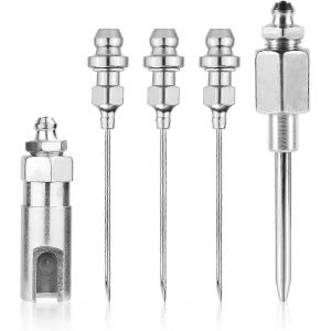 Kit de buse d'aiguille de graisse,5pcs graisse d'injecteur de graisse en acier trempé Graisse de pistolet à aiguille - Neuf