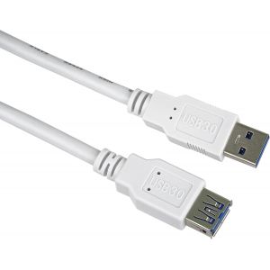 KALANKA-Rallonge USB 3.0, Câble de Données SuperSpeed Jusqu'à 5 Gbit/S, Câble de Charge, USB 3.0 Type A Femelle vers Mâle, 9 Broches, 3 Blindages, Couleur Blanc, Longueur 3 m - Neuf