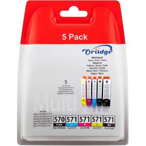 CMJAAGUR-Pgi-570Xl Cli-571Xl Remplacement Pour Cartouche Canon 571 570 Xl Multipack Cartouches D'Encre Pour Mg5750 Ts5055 Ts5050 Ts5053 Mg7750 Ts5051 Ts8050 Mg5700 Ts8051 Mg7751 Ts6051 Mg575[M42] - Neuf