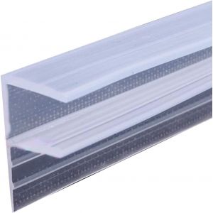Joint de douche de qualité supérieure-Pour porte en verre de 6 à 10 mm d'épaisseur-2 m de long-Imperméable-Pour écrans ou portes incurvés et verticaux-F-6 mm - Neuf