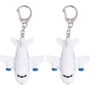 Avion Porte-Clés Led Up Son Porte-Clés Sac À Main Breloques Pendentif Cadeau Pour Les Enfants Adolescents 2pcs/Bl - Neuf
