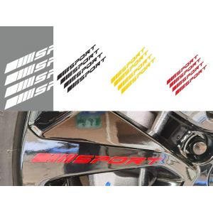 Lot De 12 Autocollants Pour Jantes De Course Sport, Logo Ray&eacute;, Pour Pare-Chocs, Suv, Camion (Rouge, Noir, Jaune, Blanc) - Neuf