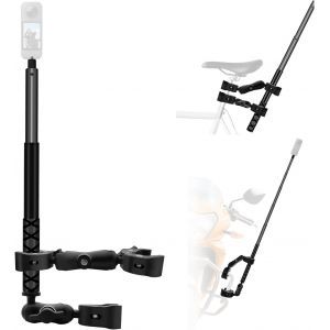 meimie-Bâton Invisible Télescopique 47¿¿ Support Guidon Compatible Avec Insta360 X5/X4/X3/X2/One Rs/R,Osmo 360 Double Rotule Sphérique+Super Pinces+Adaptateur Caméra D'Action Vidéos Cyclisme/Utv - Neuf