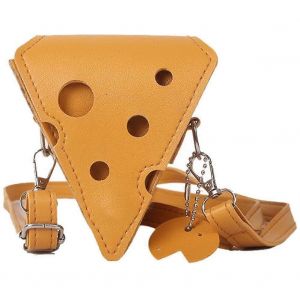 Les femmes du Triangle de Fromage en Forme de Mini en Simili Cuir Sacs &agrave; Bandouli&egrave;re Sac &agrave; Bandouli&egrave;re &Eacute;couteur rouge &agrave; L&egrave;vres Sachets - Neuf