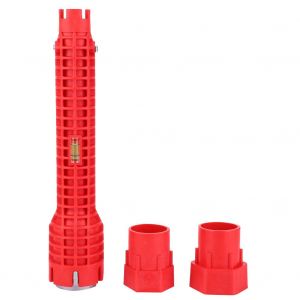 Cle a tuyau d'eau multifonctionnelle en alliage nickel-chrome rouge, outil manuel avec 2 raccords hexagonaux - Neuf