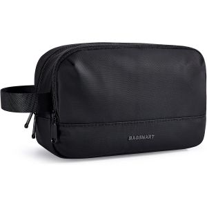 KALANKA-BAGSMART Trousse de Toilette Voyage pour Hommes, Sac de Toilette Accessoires Imperméable Kit de Rasage Cosmétique Organisateur, Noir - Neuf