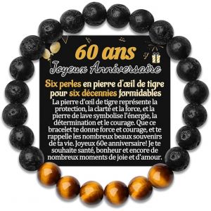 Eryi-50 40 30 20 60 70 80 90 Ans Anniversaire Bracelet Cadeau D'anniversaire Homme Original Idee Cadeaux Anniversaire Pour Mon Beau Papa A Son Petit Fils Tonton Neveu Frere Papy Mari Bracelets Bijoux - Neuf