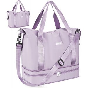 Sac de Voyage 36L Weekend Sac à bandoulière,Sac de Sport Séparé Sec et Humide Sac de Course Imperméable pour Femme Homme Sport Gym Weekender Sac Fourre-Tout Sac d'Hôpital.[G1] - Neuf