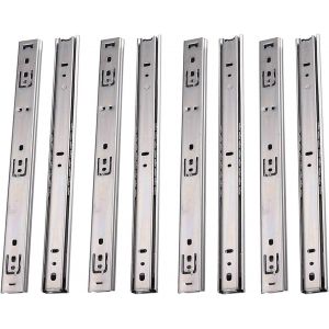 4 Paires (8 pièces) 500mm Glissière de Tiroirs 27mm Coulisse à Billes Tiroir Acier Rail Tiroir Coulissant Glissières à Roulement à Billes Extension Coulisse Tiroir - Neuf