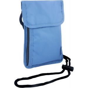 NSIECD-Pochette Tour de Cou Sac de Cou Bloqueur RFID Antiu2013vol Sac de Passeport Imperm&eacute;able pour Documents (Bleu Marine) - Neuf