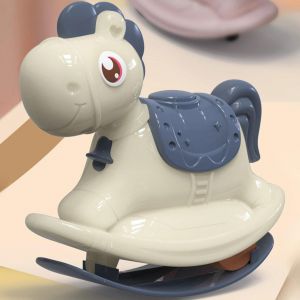 Enfants Presse Glissant Jouet Bercement Cheval Dessin Anim&eacute; Animal Inertiel Tirer En Arri&egrave;re Car_Grey - Neuf