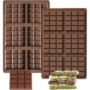 2 Moule Tablette Chocolat Dubai,Moule Silicone Tablette De Chocolat Pour Faire Des Gaufres,De La Gel&eacute;e,Des Bonbons,Des Glaces,Du Pudding,Du Savon,Des Bougies,Des Accessoires En Argile - Neuf