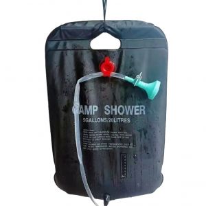 Douche ext&eacute;rieure bouillotte solaire, noire &eacute;paisse, peut contenir 20 litres d'eau - Neuf