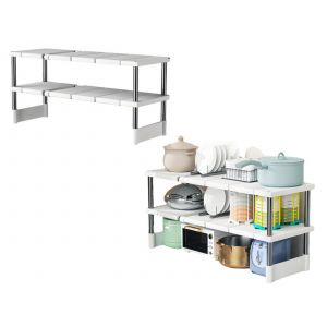 &Eacute;tag&egrave;re de rangement r&eacute;glable sous &eacute;vier pour le rangement de la cuisine - Neuf
