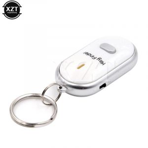 Mini Porte-Clés Intelligent Sans Fil,Anti-Perte,Sifflet,Flash,Télécommande,Enfant,Sac,Portefeuille,Clé,Localisateur- White-D8477 - Neuf