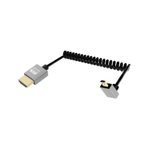 ERYI-Câble Enroulé 4K Micro Hdmi Vers Hdmi 2.2Ft, Câble Hdmi Vers Micro Hdmi Spiralé À Ressort, Câble Court 2,0 4K@120Hz 18Gbps Pour Appareil Photo/Caméscope/Hdtv/Tablette (Vers Le Haut) - Neuf