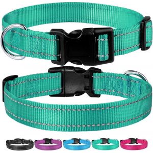 Ensemble De Cinq Articles ,Taille: M , Collier Pour Chien, Collier En Nylon Réfléchissant Réglable Classique Convient Pour Moyens Chiens - Neuf